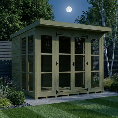 8 x 7 Georgian Window Pent Summer House - view 2