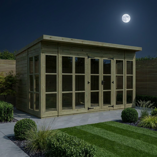 16 x 10 Georgian Window Pent Summer House - view 2