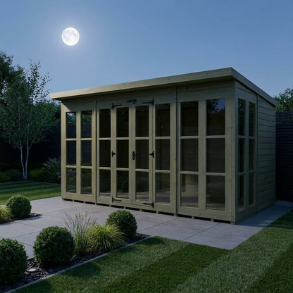 20 x 8 Georgian Window Pent Summer House - view 2