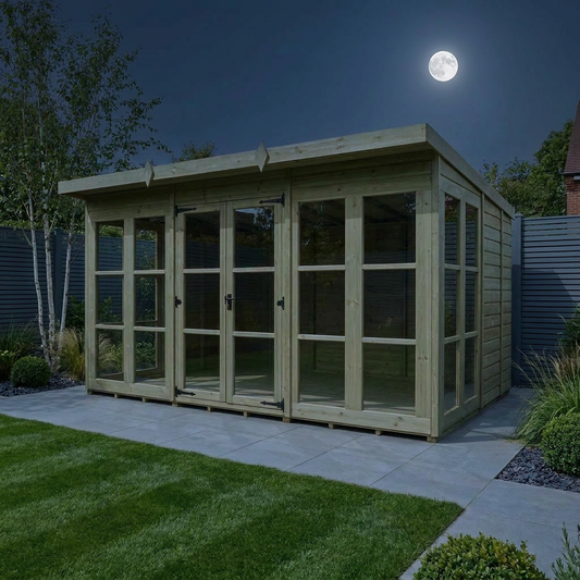 12 x 9 Georgian Window Pent Summer House - view 2