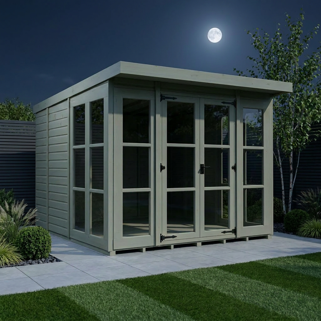 8 x 9 Georgian Window Pent Summer House - view 2