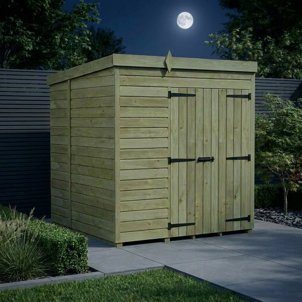 6 x 5 Pent Shed (Double Door, No Windows) - Pent Shed