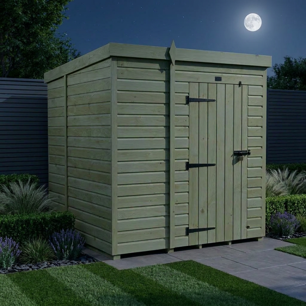 5 x 6 Pent Shed (Single Door, No Windows) - view 3