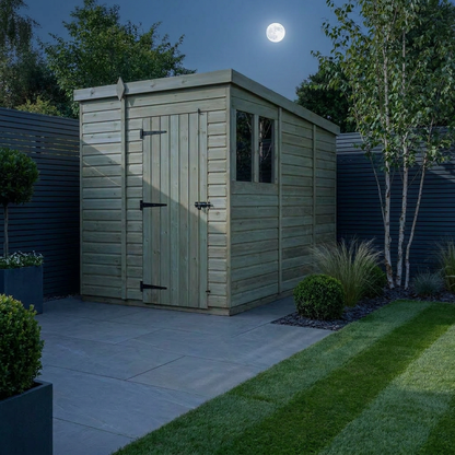 6 x 9 Pent Shed (Single Door, With Windows) - view 3