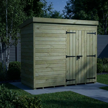 8 x 4 Pent Shed (Double Door, No Windows) - Pent Shed