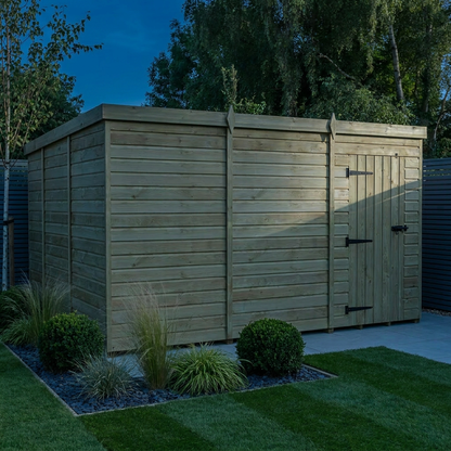 12 x 10 Pent Shed (Single Door, No Windows) - Pent Shed