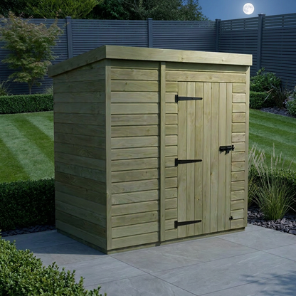 6 x 4 Pent Shed (Single Door, No Windows) - view 3