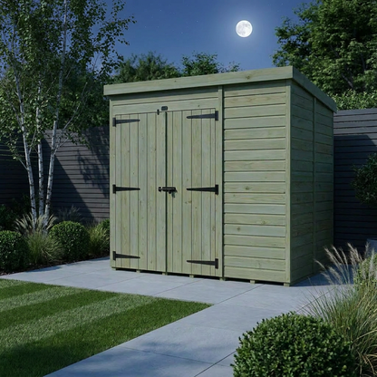 7 x 5 Pent Shed (Double Door, No Windows) - view 3