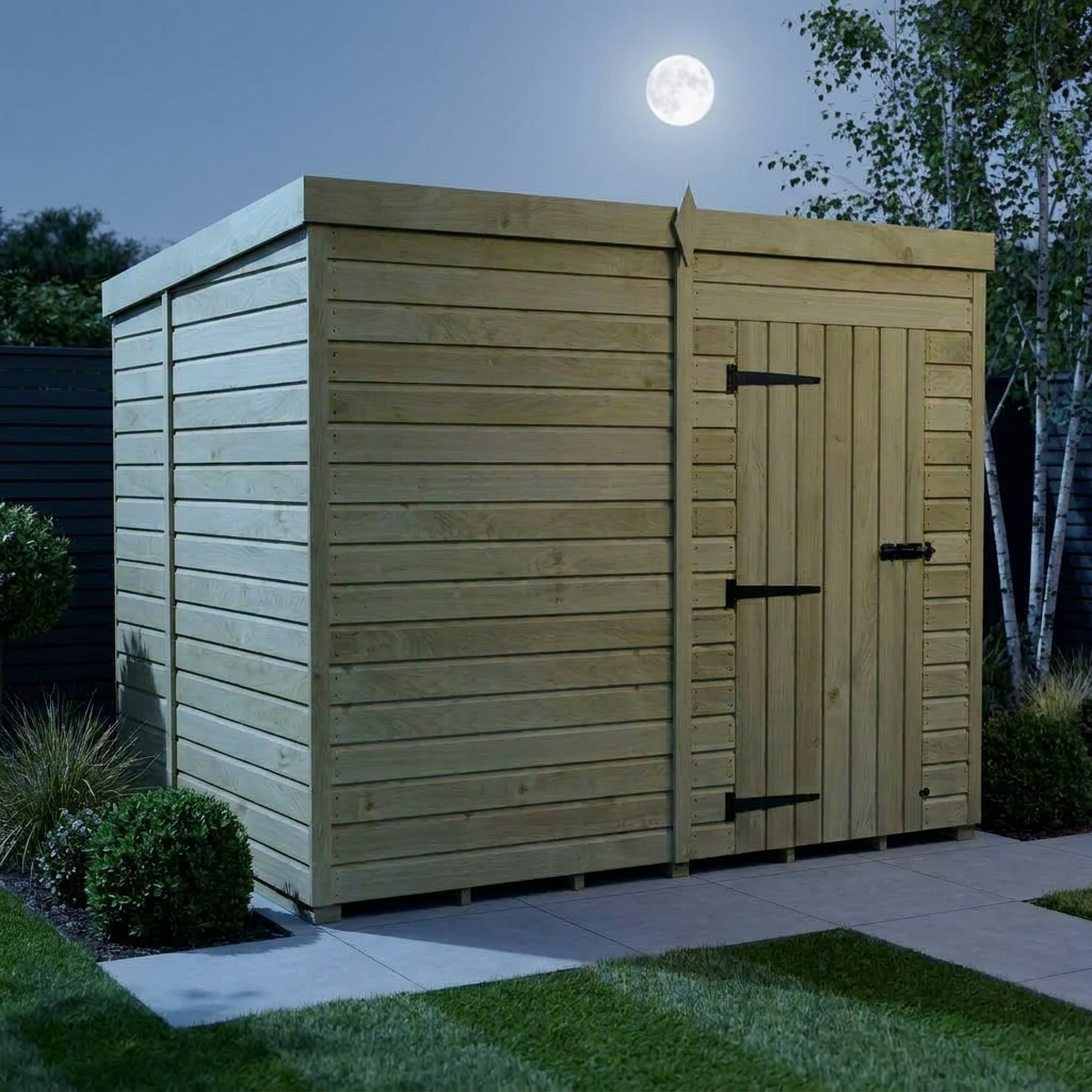 6 x 8 Pent Shed (Single Door, No Windows) - view 4