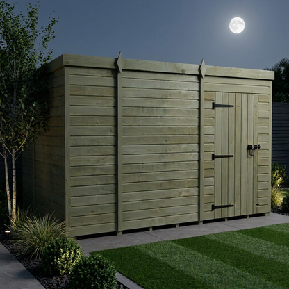 9 x 6 Pent Shed (Single Door, No Windows) - Pent Shed