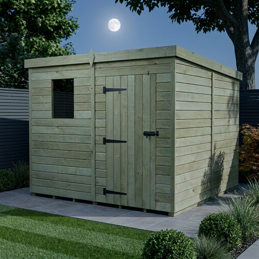 7 x 8 Pent Shed (Single Door, With Windows) - Pent Shed