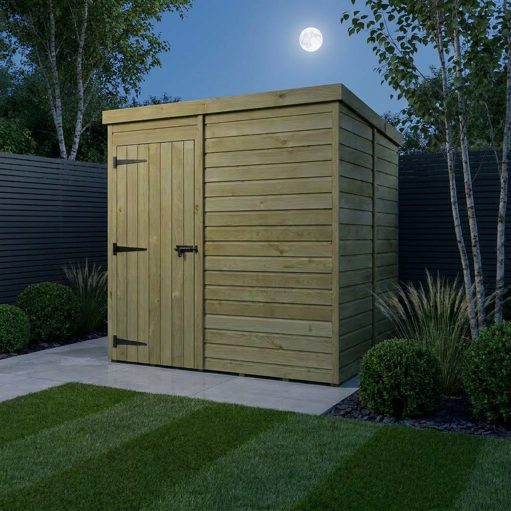 7 x 5 Pent Shed (Single Door, No Windows) - Pent Shed