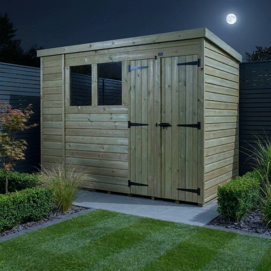11 x 5 Pent Shed (Double Door, With Windows) - Pent Shed