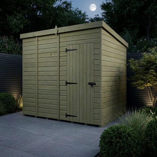 10 x 7 Pent Shed (Single Door, No Windows) - Pent Shed