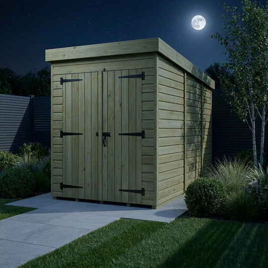 4 x 9 Pent Shed (Double Door, No Windows) - Pent Shed