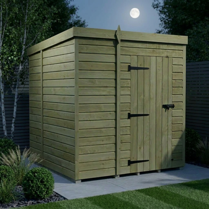 7 x 7 Pent Shed (Single Door, No Windows) - Pent Shed