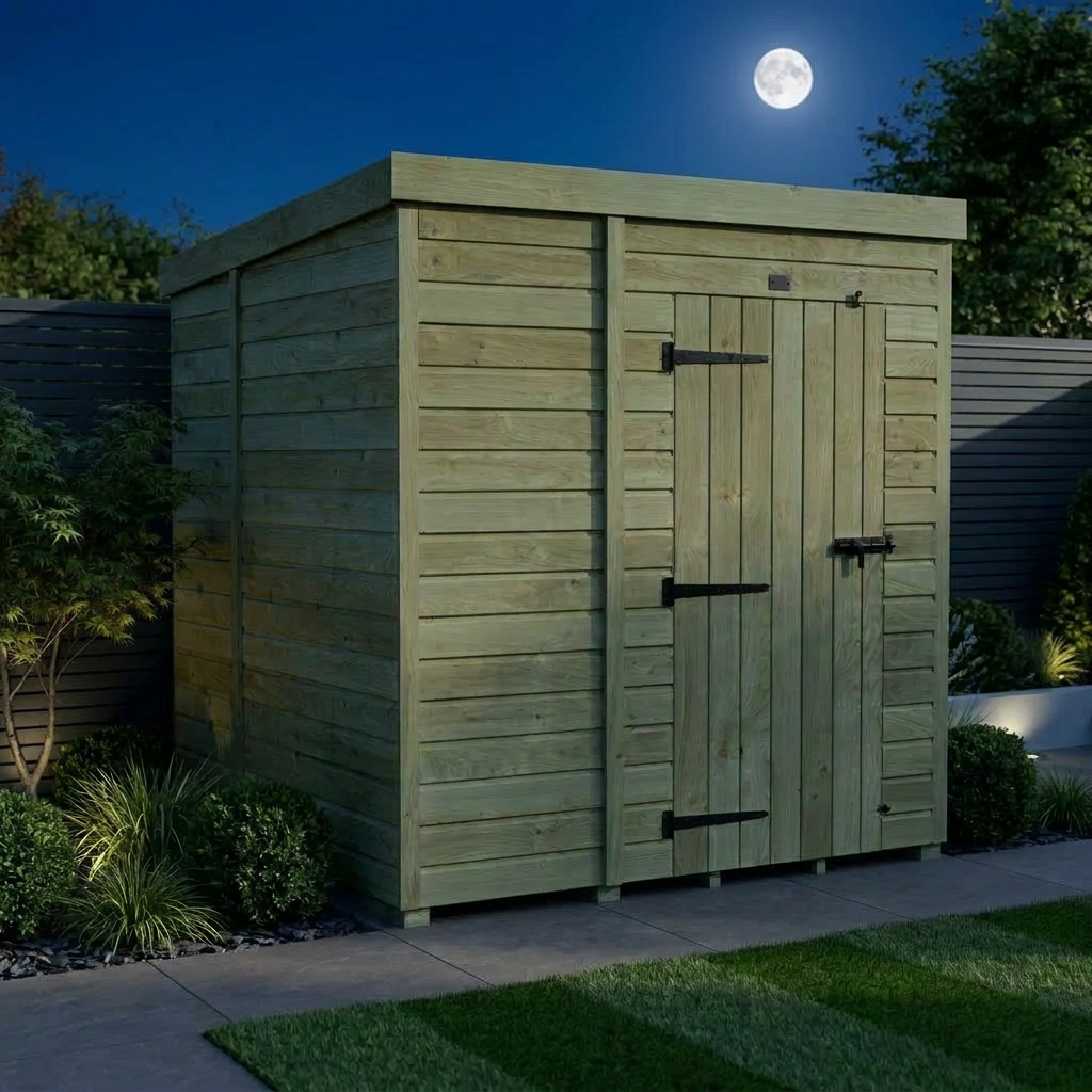 6 x 7 Pent Shed (Single Door, No Windows) - Pent Shed