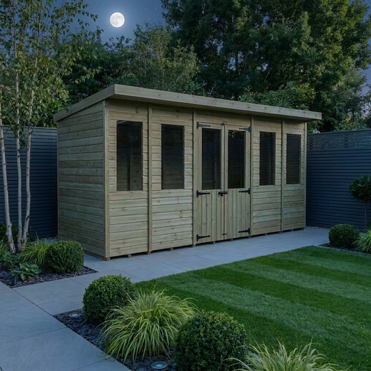 14 x 4 Pent Summer House - Pent Summer House