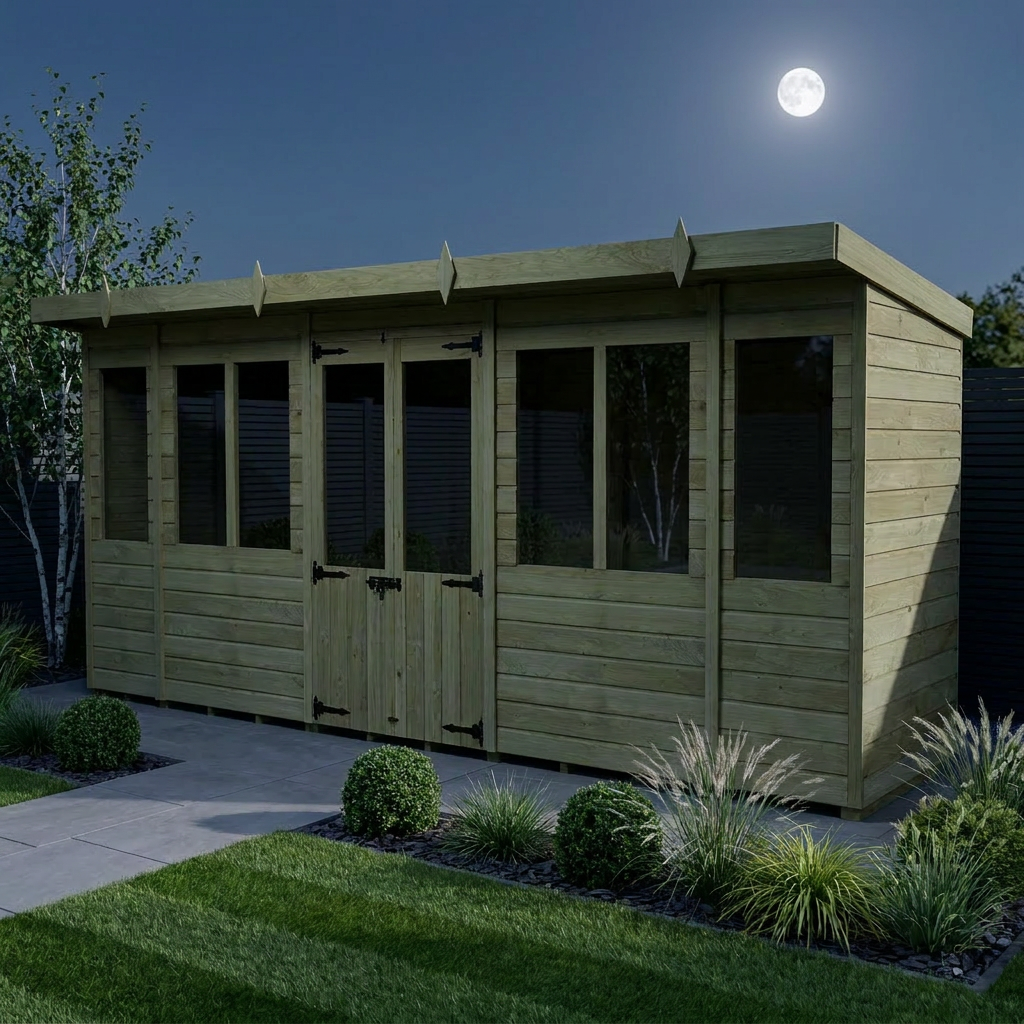 16 x 4 Pent Summer House - Pent Summer House