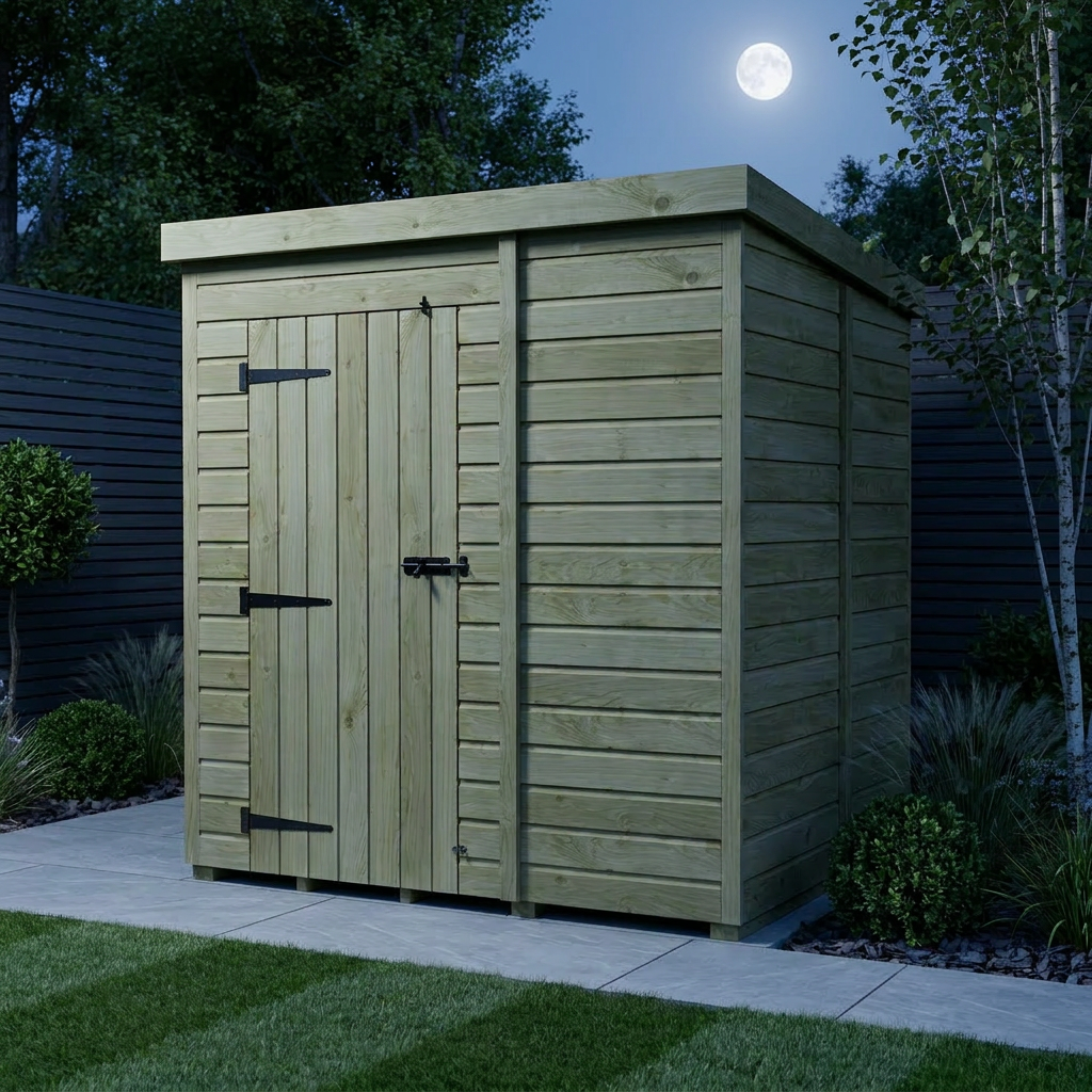 6 x 5 Pent Shed (Single Door, No Windows) - Pent Shed
