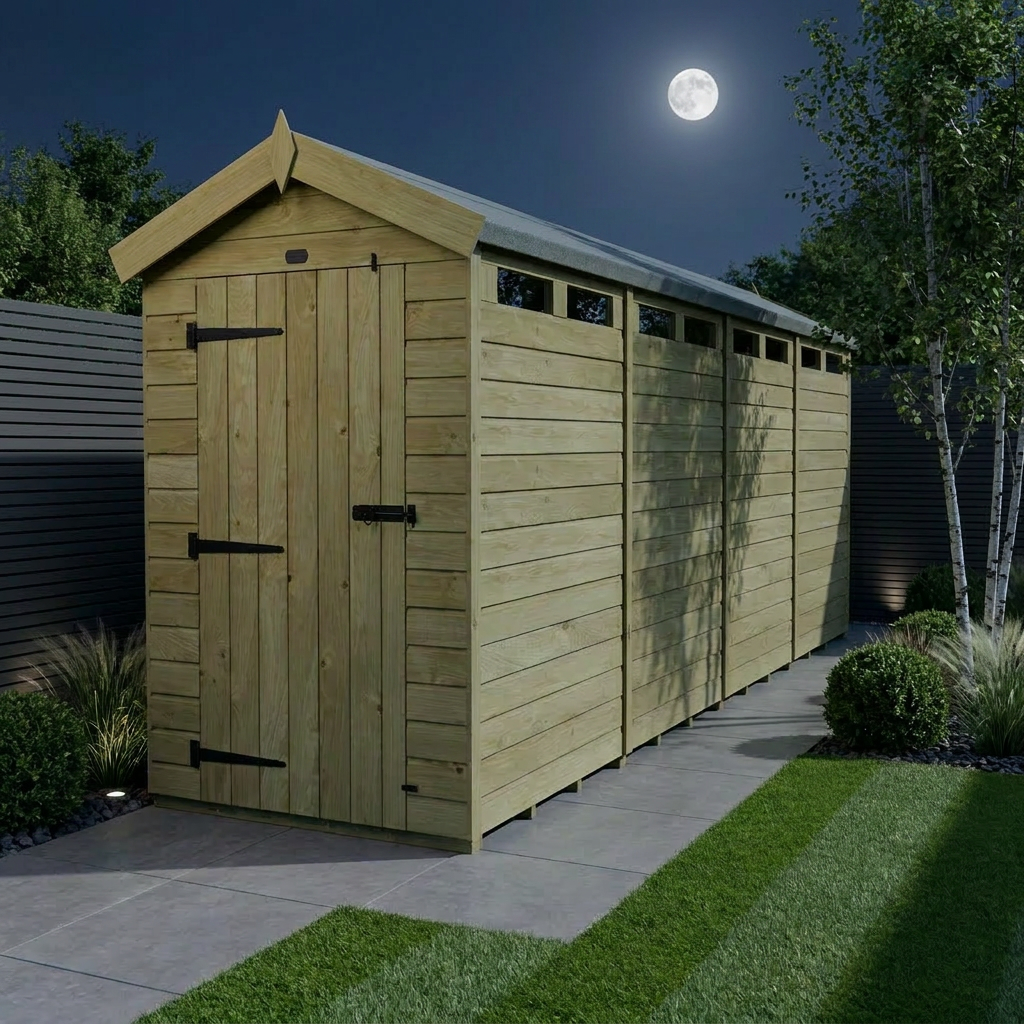 4 x 17  Apex Security Shed - Security Apex Shed