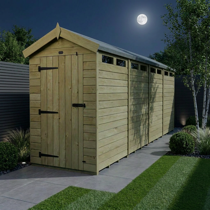4 x 17  Apex Security Shed - Security Apex Shed