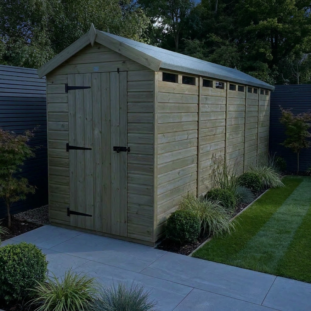 4 x 20 Apex Security Shed - Security Apex Shed