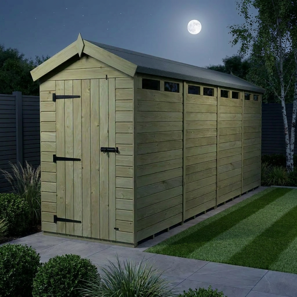 4 x 18  Apex Security Shed - Security Apex Shed