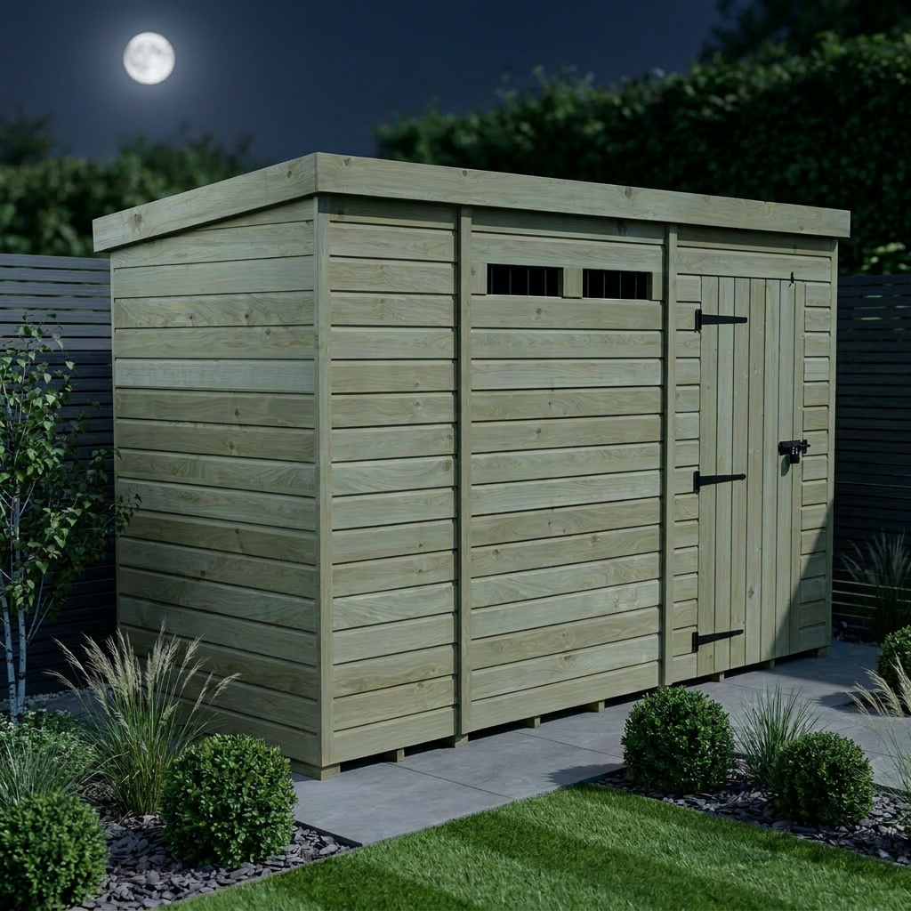 11 x 4 Security Pent Shed - Security Pent Shed