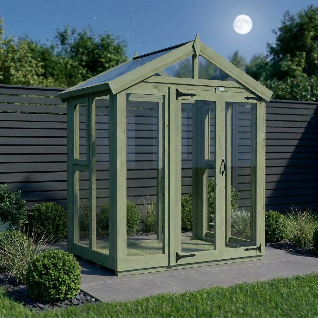 6x4 Glass Greenhouse - view 2