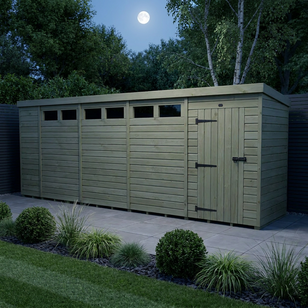 19 x 4 Security Pent Shed - Security Pent Shed