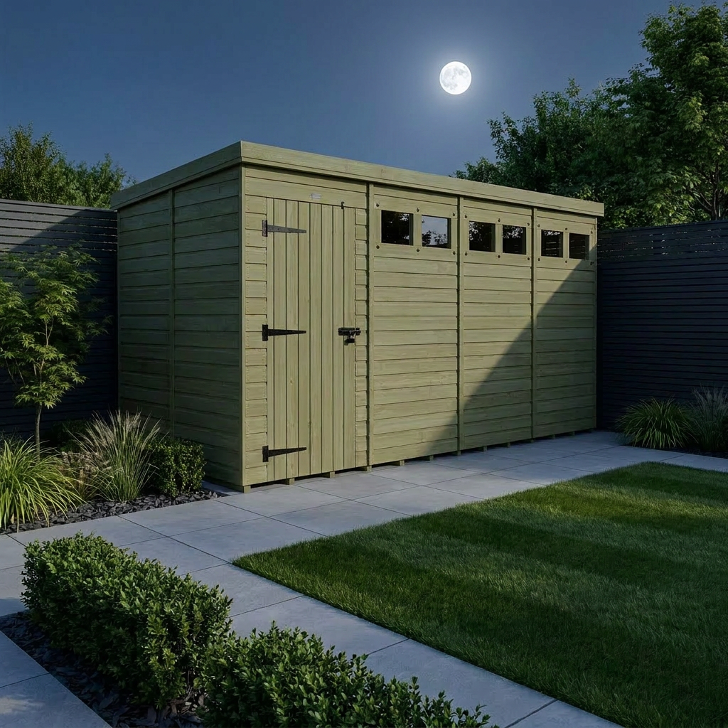 16 x 5 Security Pent Shed - view 2