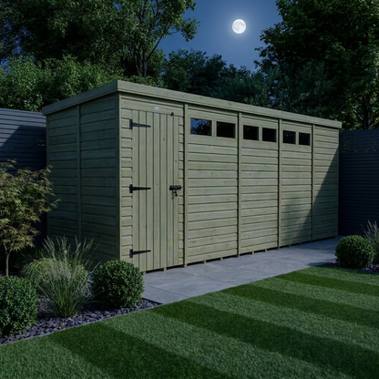 19 x 5 Security Pent Shed - Security Pent Shed