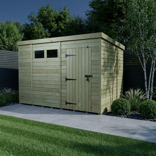 11 x 6  Security Pent Shed - Security Pent Shed