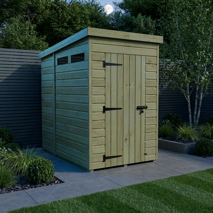 4 x 7 Security Pent Shed - Security Pent Shed