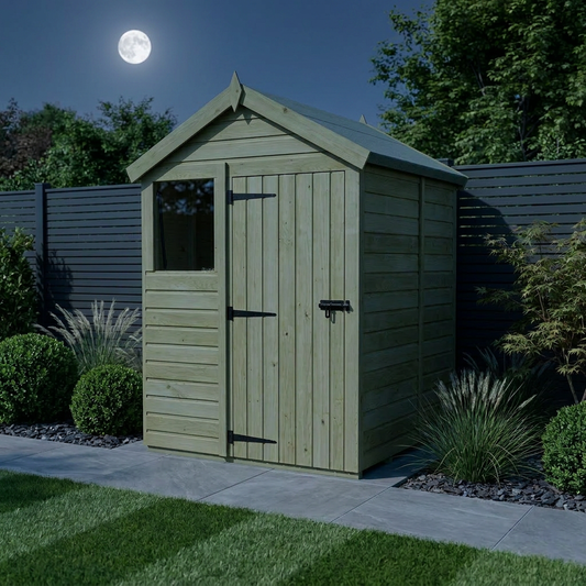 5 x 5 Apex Shed (Single Door, With Windows) - view 2