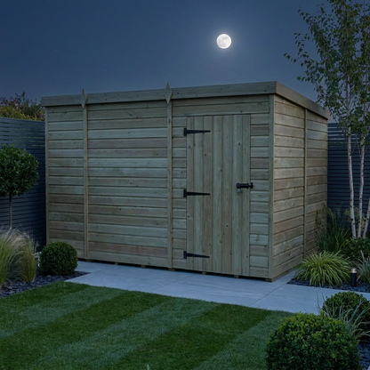 9 x 8 Pent Shed (Single Door, No Windows) - view 4