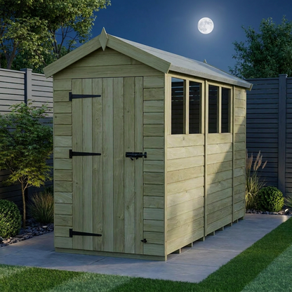 4 x 10 Apex Shed (Single Door, With Windows) - view 2