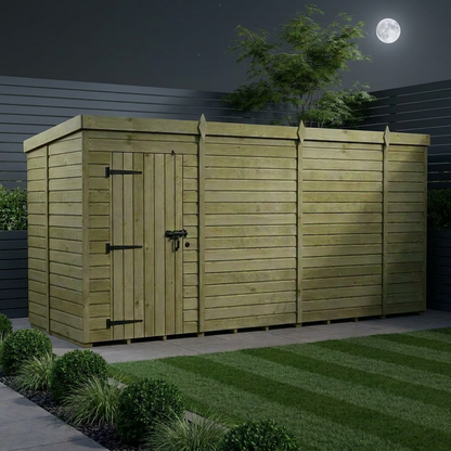 14 x 5 Pent Shed (Single Door, No Windows) - Pent Shed