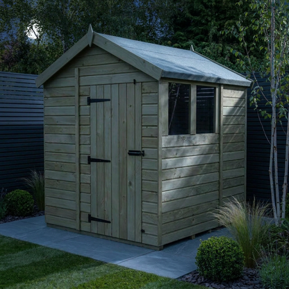 7 x 6 Apex Shed (Single Door, With Windows) - view 2