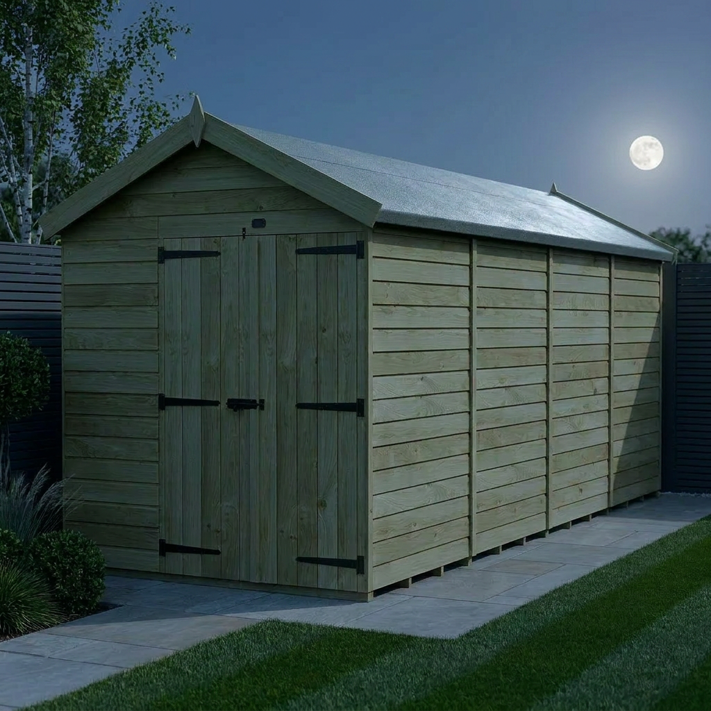 6 x 16 Apex Shed (Double Door, No Windows) - view 2