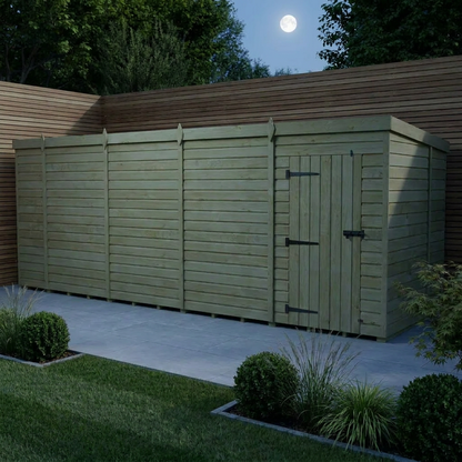 19 x 6 Pent Shed (Single Door, No Windows) - view 2
