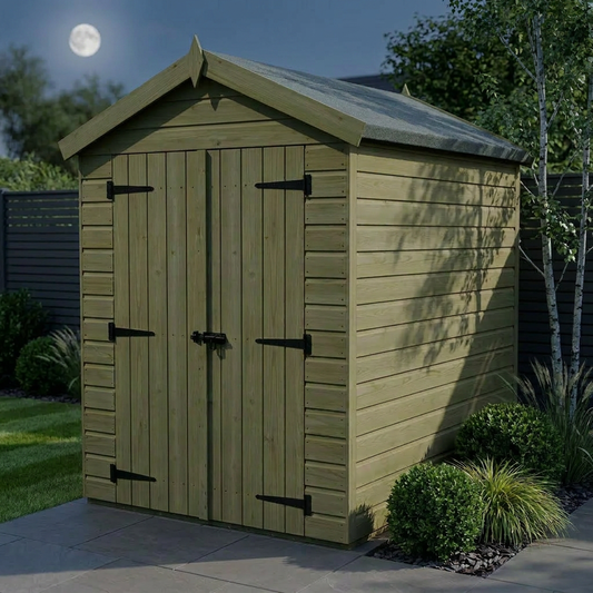 4 x 5 Apex Shed (Double Door, No Windows) - view 2