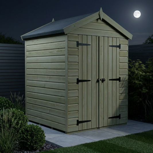 4 x 4 Apex Shed (Double Door, No Windows) - view 2