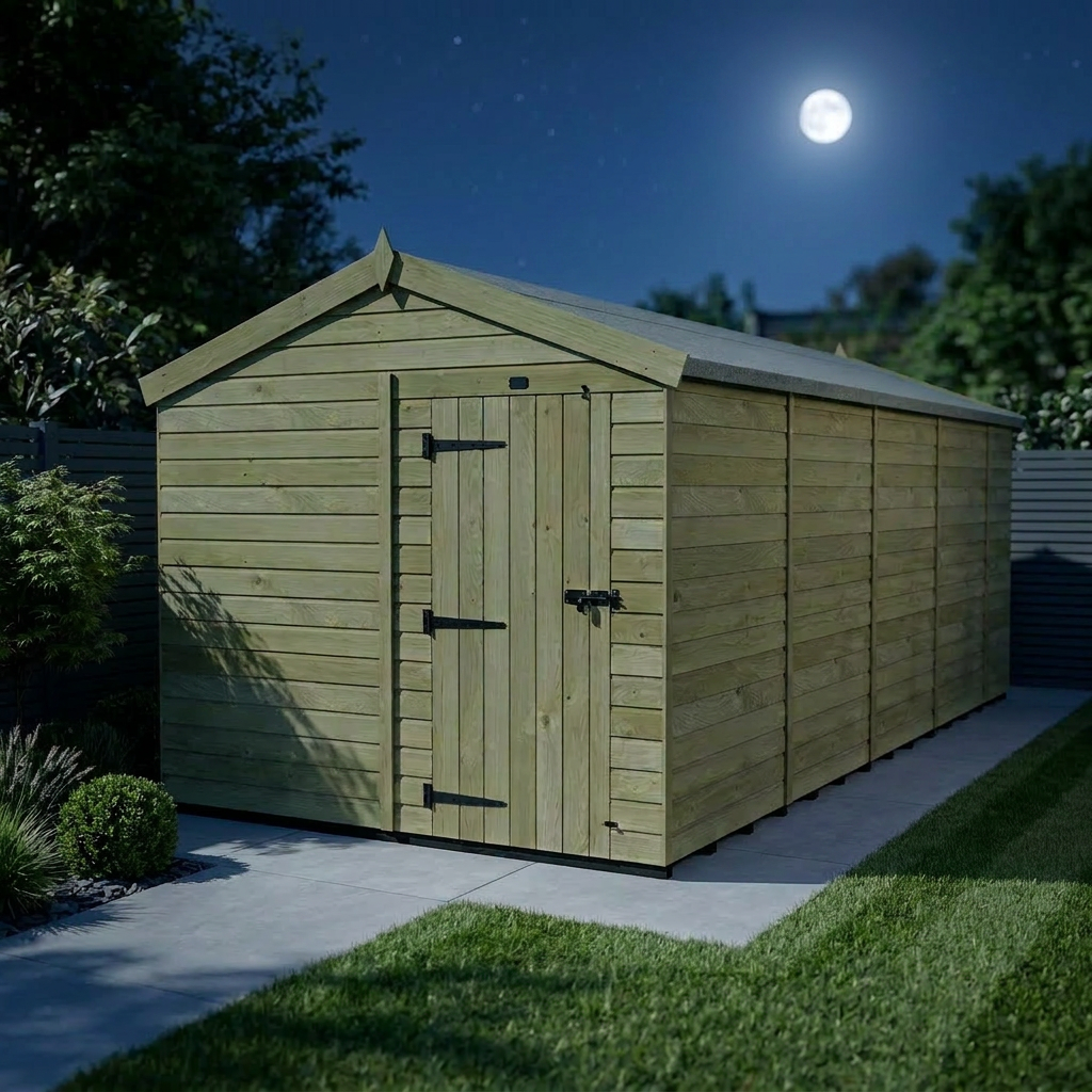 8 x 18 Apex Shed (Single Door, No Windows) - view 2
