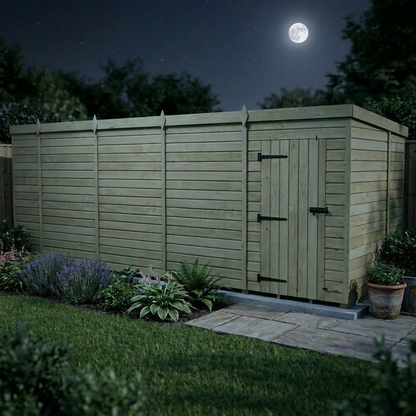 19 x 7 Pent Shed (Single Door, No Windows) - Pent Shed