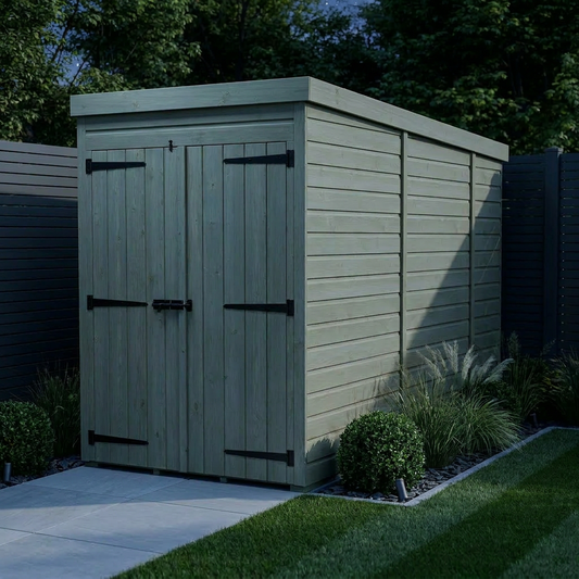 4 x 10 Pent Shed (Double Door, No Windows) - Pent Shed