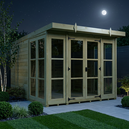 8 x 10 Georgian Window Pent Summer House - view 2