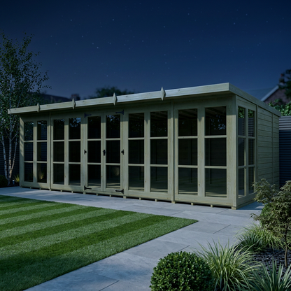20 x 10 Georgian Window Pent Summer House - Georgian Summer House