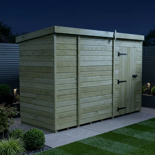 11 x 4 Pent Shed (Single Door, No Windows) - Pent Shed